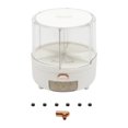 thumbnail image 2 of Dwellnix Rice Dispenser Rotating Dry Food Dispenser Grain Storage Container 6 Compartment, 2 of 7