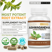 Maximum Slim Maximize Within Ashwagandha Root Extra Strength Stress Support 60 Count