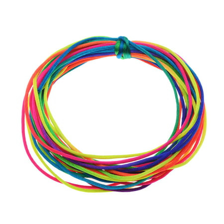 Rayon Satin Rattail 1mm Cord - Knot & Braid - Neon Rainbow (6 (Best Knot For Braid)