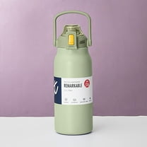 Stainless Thermal Water Bottle Thermoses Vacuum Flask With Tumbler Portable Cold Hot Drinks Cup Fitness Cute (Size : 1300ml)/ Green Sports Thermos Cup