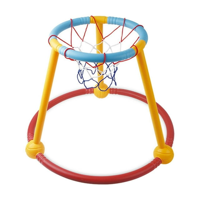Outdoor Water Toys,New Floating Basketball Frame for Swimming Pool Inflatable,Parent-Child Water Playing Toy with Pump Ball Included Swimming Pool Toys,PE Material Easy Install