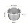 thumbnail image 2 of Uxcell 2Pcs Round Cake Pan with Removable Loose Bottom 2" Small Cheesecake Pan Anodized Aluminum Nonstick Baking Pan, 2 of 6