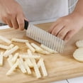 thumbnail image 4 of MesaSe Potato Chip Wavy Knife French Fry Wavy Crinkle Cutter Fruit Slicer Chopper Vegetable Chipper, 4 of 9