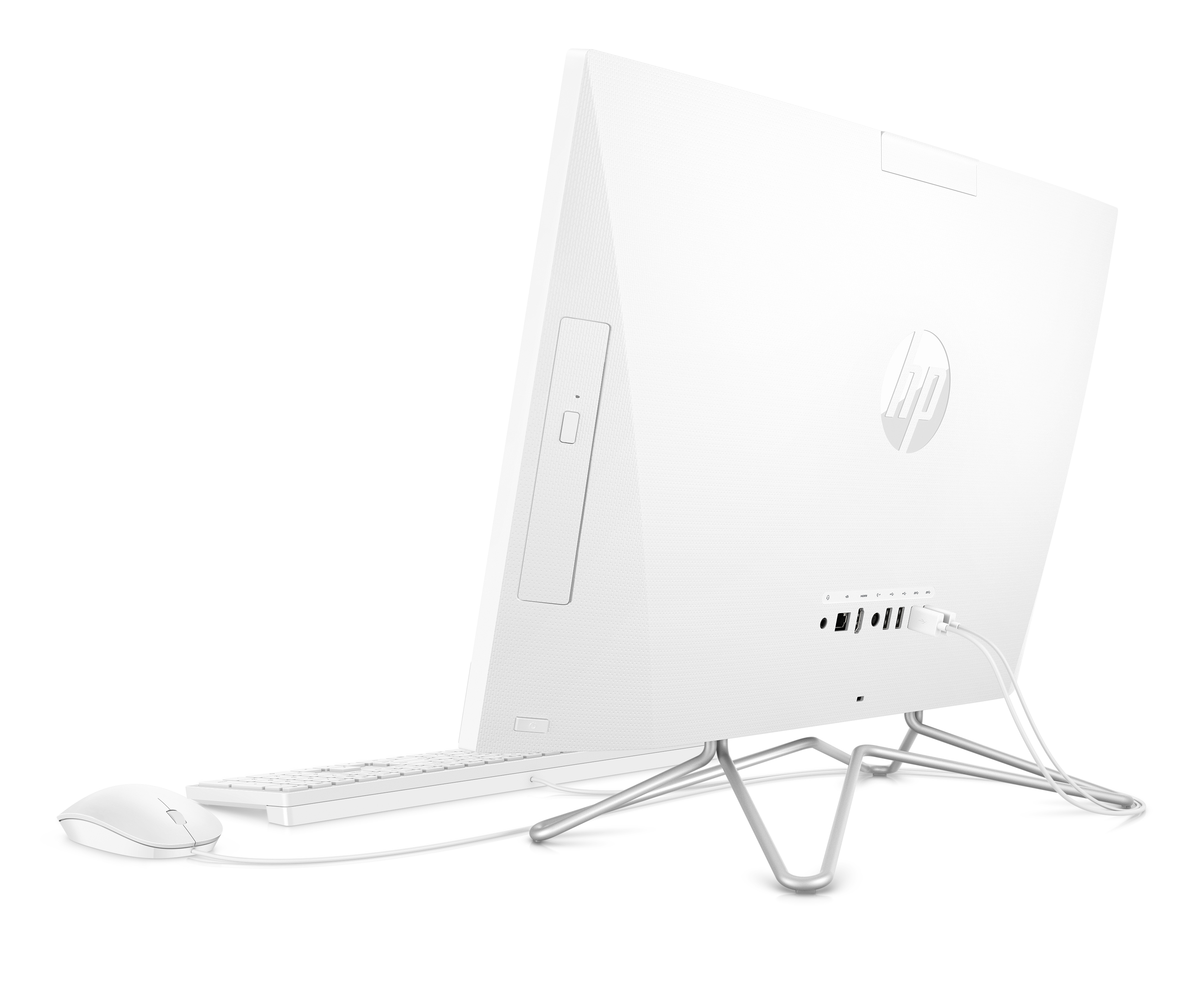 HP All-in-One Computer 24-df1250 Bundle PC, 24", Intel Core i3-1115G4 TGL-U, 8GB, 512GB SSD, Windows 10, DVD-RW, 802.11AC 2x2 Wi-Fi + BT, HP Wired KBM (CG) - image 3 of 4