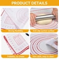 thumbnail image 7 of Rolling Pin and Silicone Baking Pastry Mat Set, Non-Stick Stainless Steel Dough Roller with Silicone Removable Rings, Kitchen Bake Tools for Pizza, Pie, Pastries, Pasta, Cookies, 7 of 7