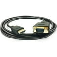 thumbnail image 1 of Cable HDMI a VGA, 1080P HDMI macho a VGA macho M/M Cable convertidor de vídeo Adaptador VGA compatible con HDMI de escritorio, portátil, DVD a 15 pines D-SUB VGA HDTV Monitor Proyector - 6 pies Vhermosa 5*5*5cm, 1 of 2