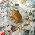 thumbnail image 4 of 2D Flat Cat Christmas Tree Pendant - 3.15in(8cm) Cute Cat-Themed Christmas Decoration, Durable Acrylic Hanging Ornament, Festive Home & Tree Decor for Cat Lovers, Adorable Xmas Cat Pendant, G, 4 of 6