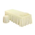 thumbnail image 2 of fastboy Soft Beauty Massage Bed Sheet With Pillowcase and Stool Cover Beige, 2 of 9