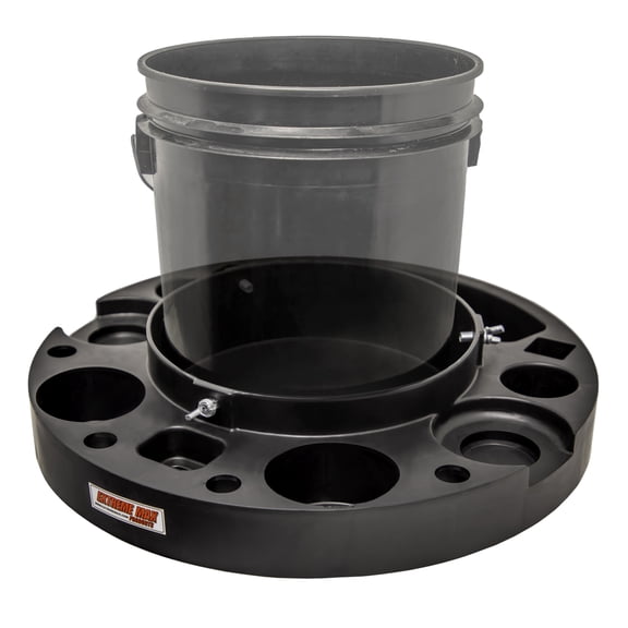 Extreme Max 5001.6818 Bucket Dolly with Spray Can, Tool & Cleaning Supply Trays – Fits 3.5 to 6 Gallon Pails – 200 lb. Capacity Rolling Detailing Caddy