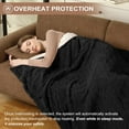 thumbnail image 2 of Garvee Full Electric Blanket, 72"x84" Sherpa Heated Blanket w/10 Heat & Timer Settings, Machine Washable, Black, 2 of 8