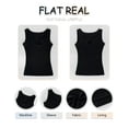 thumbnail image 4 of Ladybranch Womens Summer Tank Tops Square Neck Sleeveless Low Cut Sexy Shirts Ribbed Slim Fitted Casual Basic Black Top Blouses(Black,L), 4 of 8