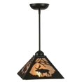 thumbnail image 2 of Meyda 150232 10 in. Square Lone Moose Mini Pendant, Black & Silver Mica, 2 of 5