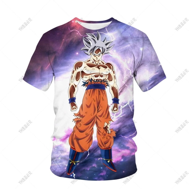 Camiseta de Dragon-Ball para niños, nueva camiseta Kawaii 2022 divertida de verano con dibujos animados en 3D para niños y niñas, ropa para niños, manga corta Unisex heqiyong CONDUJO