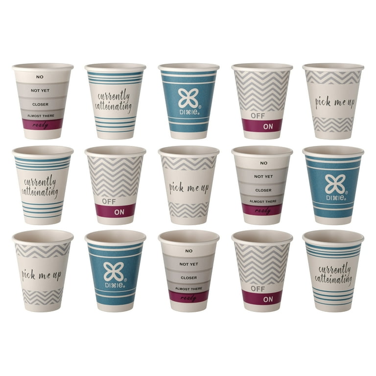 Disposable Paper Coffee Cups with Lids, Sleeve for Hot Beverages to Go  Coffee Cups, 12 oz, 50 Count