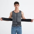 thumbnail image 5 of 1pcs Men's corset Waist Trainer Men Slimming Body Shaper Vest Zipper Velcro Strap Correction Abdomen Tank Top Fitness Shapewear, 5 of 8