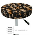 thumbnail image 4 of Kdxio Ribbon bows with leopard Stool Covers Round,Stretch Round Bar Stool Covers Washable Bar Stool Cushion Slipcover for 12-15 Inch Chair-13 inch, 4 of 7