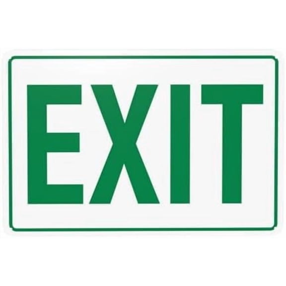 Exit Sign, Green Warning Sign, Exit Security Metal Signs for Home Business Outdoor Indoor Road Yard Garage Street Wall Safety Caution Custom Decor 12 x 8 Inch