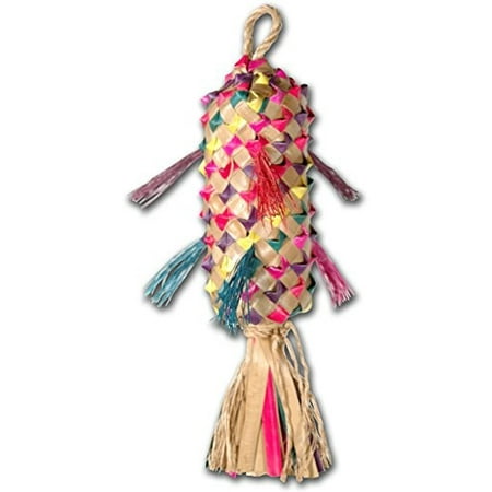 Planet Pleasures Parrot Pinata - Planet Pleasures Spiked Pinata Natural Bird Toy, Medium/11