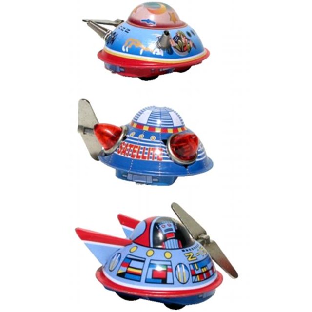 SHAN MS633 Jouet en Fer-Blanc de Collection - 3 Vaisseaux Spatiaux