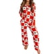 thumbnail image 3 of Conjunto de pijama navideño para mujer, con estampado de cuadros y bastones de caramelo, camisas de manga larga, tops y pantalones, ropa de estar por casa de 2 piezas, 3 of 4