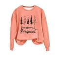 thumbnail image 4 of EGNMCR Chandail en Molleton de Noël Col Rond Imprimé Ample Manches Longues Sans Capuche, 4 of 4