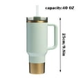 thumbnail image 3 of LILELIS Stainless Steel Double Insulated Cup 40Oz Thermal Insulation Cup with Handle Bingba Cup Vacuum Insulated with Straw Stronghold Lid Cup Green 40Oz, 3 of 5