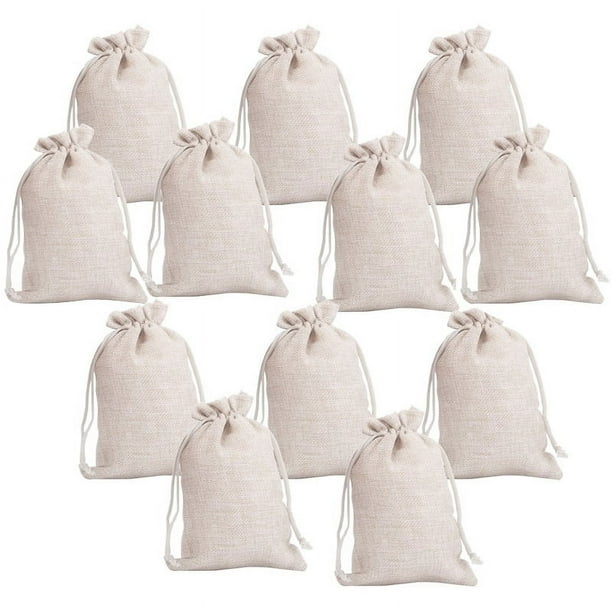 12Piezas PequeñAs Bolsas de CordóN AlgodóN Tela Muselina Bolsa Favor Caramelo JoyeríA para Boda DIY ArtesaníAs Jabones Hierbas Té Bolsitas Frijoles Navidad