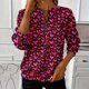 thumbnail image 1 of TaTaai Women's Valentine Heart Print Loose Round Neck Long Sleeve Sweatshirt, Valentine's Day Gift, Chic Casual Office Daily Top Gift, 1 of 5