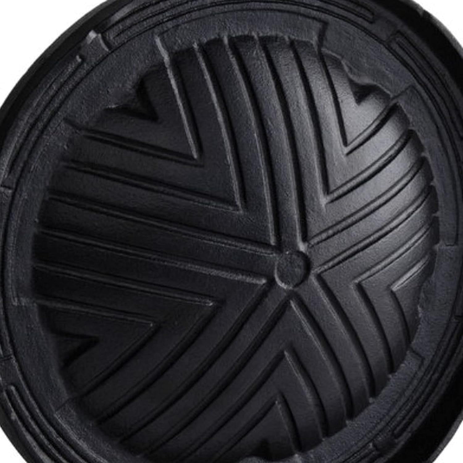TrueCraftware- 11-1/2" Round Cast Iron Stovetop Barbecue Plate Grill/Griddle 29 CM- with Easy Grip Handles Griddle Pan for Stove Top Gas Range Grilling Pan Gets Better with Each Use
