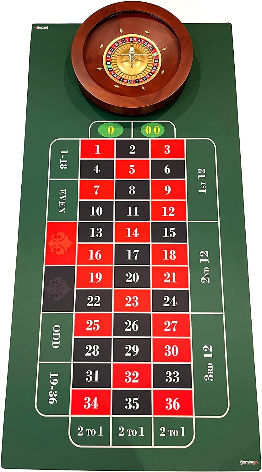 GMC Deluxe 900mm x 1800mm x 4mm Roulette Table Top Casino Mat Board