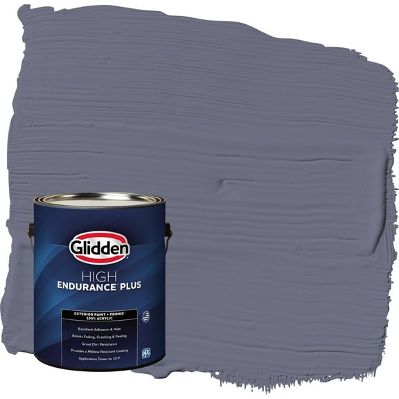 Glidden HEP Old Mill Blue / Purple Semi-Gloss Exterior Paint with Primer, 1 Gallon
