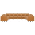 thumbnail image 3 of Naomi Home Elizabeth Modern DIY Collection-Color:Caramel,Fabric:Air Leather,Style:10 Piece Modular Sectional, 3 of 10