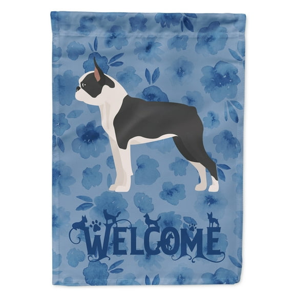 Carolines Treasures CK5972GF Boston Terrier Welcome Flag Garden Size Small multicolor