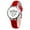 Red, variant on Women Watch Individual Special Design Faux Leather Band Ideal Wristwatch for Gifts
