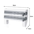 thumbnail image 4 of Mosiee Versatile 3 In 1 Kitchen Food Cling Film Dispenser Paper Roll Storage Rack Foil & Wrap Cutter Kitchen Fresh-Keeping Accessories, 4 of 9