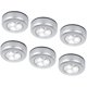 thumbnail image 1 of 6-pack LED Battery Powered Wireless Night Light Stick Tap Touch Lamp Self-Adhesive Pressure Light for Wardrobes, Cupboards, Benches or Utility Room, Cordless for, 1 of 3