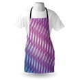 thumbnail image 3 of Modern Apron Abstract Design with Bubble like Wavy Circled Lines Absured Design Art Print, Unisex Kitchen Bib Apron with Adjustable Neck for Cooking Baking Gardening, Purple and White, by Ambesonne, 3 of 3