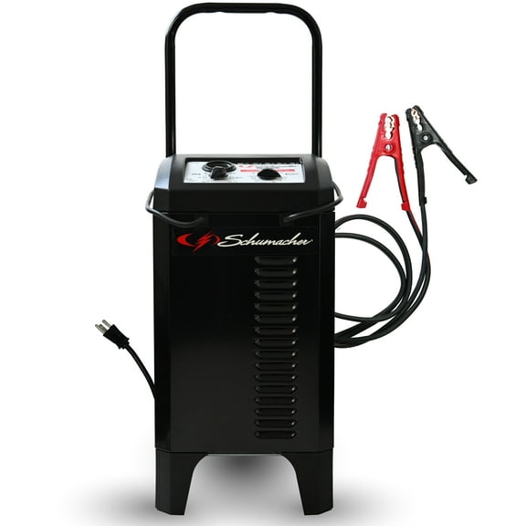 Schumacher Electric Wheeled Manual 10A Car Battery Charger and 200A Engine Starter, 40A Boost, 6V/12V Sport, Auto, and Marine Batteries, SC1446
