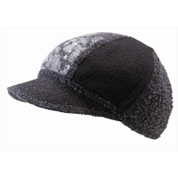 Icebox Xob 858-12 Kids Soft Visor Winter Hat - Black & Grey, Small-Medium