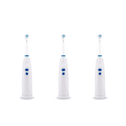 3 x Gleam Kids Battery Powered (BATTERY NOT INCLUDED) White Rotating Toothbrush