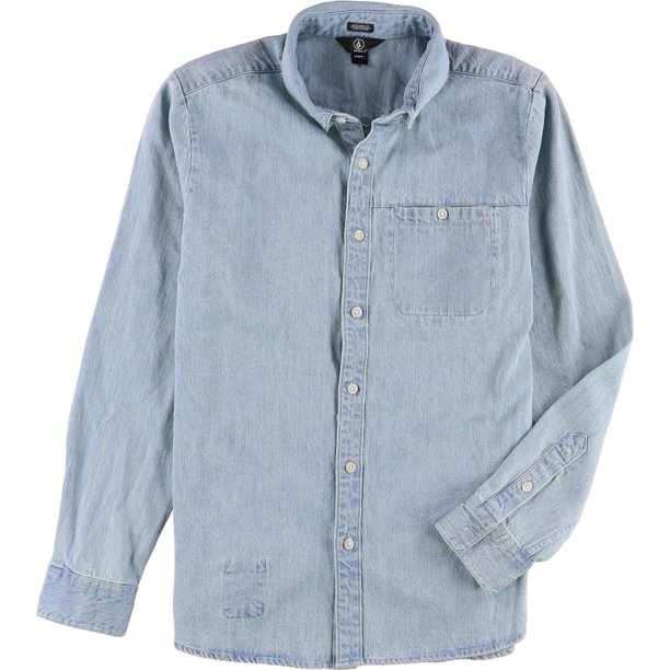 Camisa con Botones Crowley para hombre Volcom Azul XX-Large