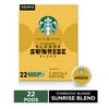Starbucks Blonde Roast K-Cup Coffee Pods — Sunrise Blend for Keurig Brewers — 1 box (22 pods)