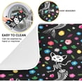 thumbnail image 4 of FREEAMG Day of Dead Mermaid Skeleton Floral Pattern Absorbent Dish Drying Mat, 16 x 18 Inches Microfiber Kitchen Countertop Table Protector Multi-purpose Counter Rack Sink Drainer Pad, 4 of 6
