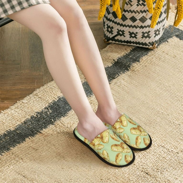 House Slippers for Women Men Potato Pattern funny Lightweight House Shoes Fuzzy Slippers Soft Slip On Cozy House Slippers for Woman Indoor Outdoor Walmart