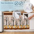 thumbnail image 5 of Pumpkins Thanksgiving Cabinet Curtain 28"Wx51"L,Dustproof Storage Cabinet Curtain with Self Adhesive Tape,Fall Black Orange Plaid Leaves Retro Tall Pantry Cover Drape for Kitchen,Utility Closet, 5 of 9