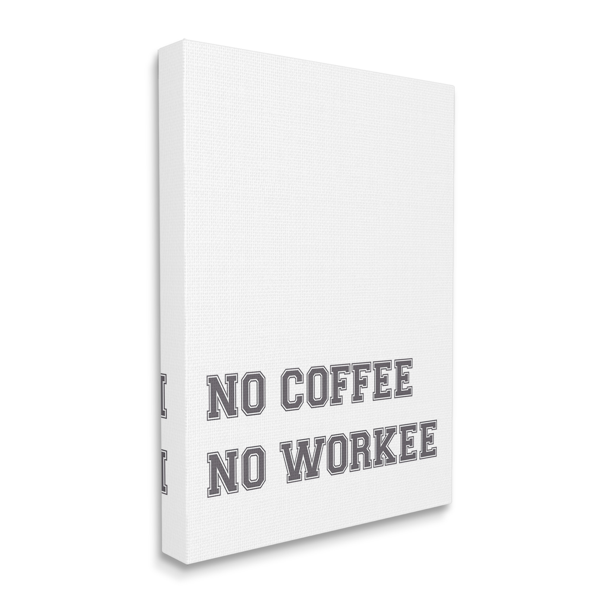 Stupell Industries Funny No Coffee Phrase Food & Beverage Painting Gallery Wrapped Canvas Art Print Wall Art, 30 x 40