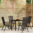 thumbnail image 1 of vidaXL 5 Piece Garden Dining Set Black, 1 of 5