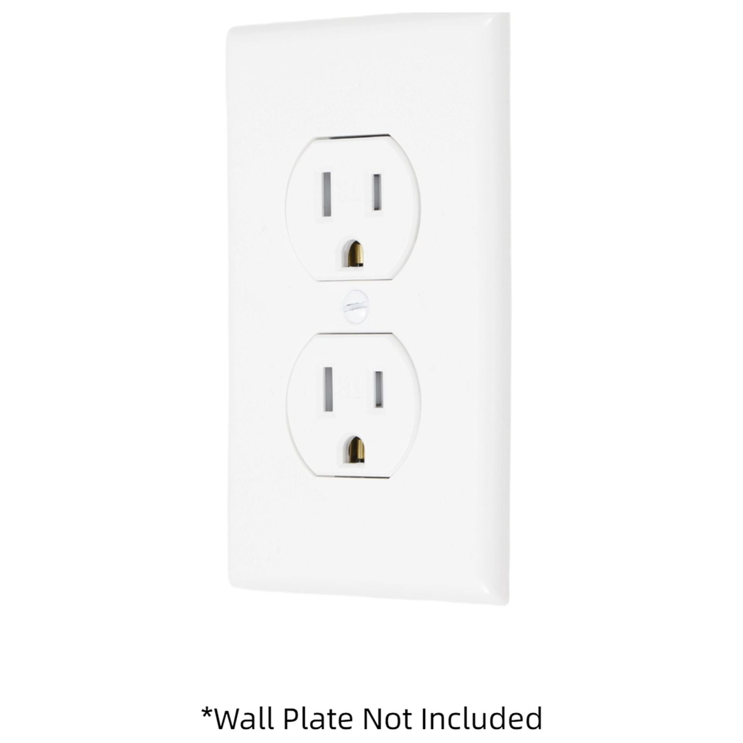 ENERGETIC Standard PC Duplex Outlet Receptacle, Tamper Resistant, 15A, 125V, 3-Wire, 2-Pole, Residential Grade White (10-Pack)