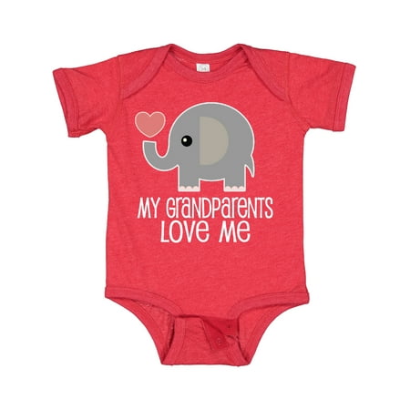 

Inktastic My Grandparents Love Me Baby Clothes Gift Baby Boy or Baby Girl Bodysuit