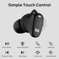 thumbnail image 5 of Monster Wireless Earbuds Bluetooth 5.4 Headphones, Comfortable Fit, Touch Control, Waterproof, 25H Playtime, Black, 5 of 7